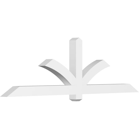Ekena Millwork Redmond Architectural Grade PVC Gable Bracket, 84"W x 24 1/2"H x 4"D x 4"F, 7/12 Pitch GBP084X25X0404RED00